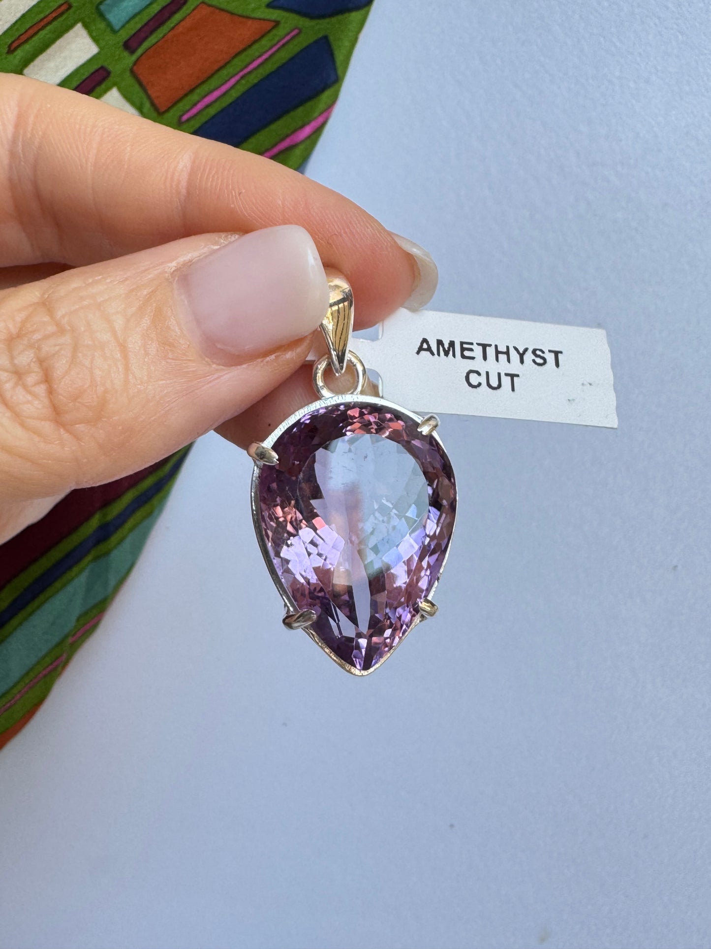 Ciondolo argento 925 ametista 23K