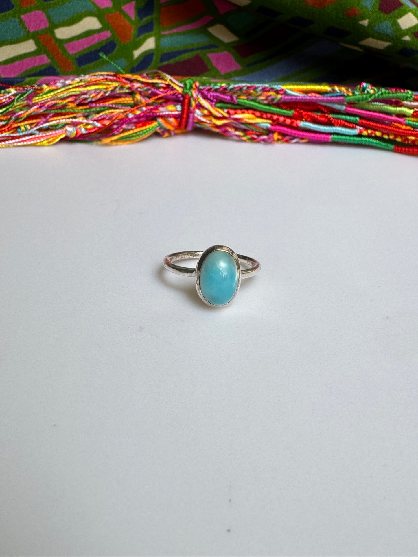 925 silver chalcedony ring size 22 - 8L