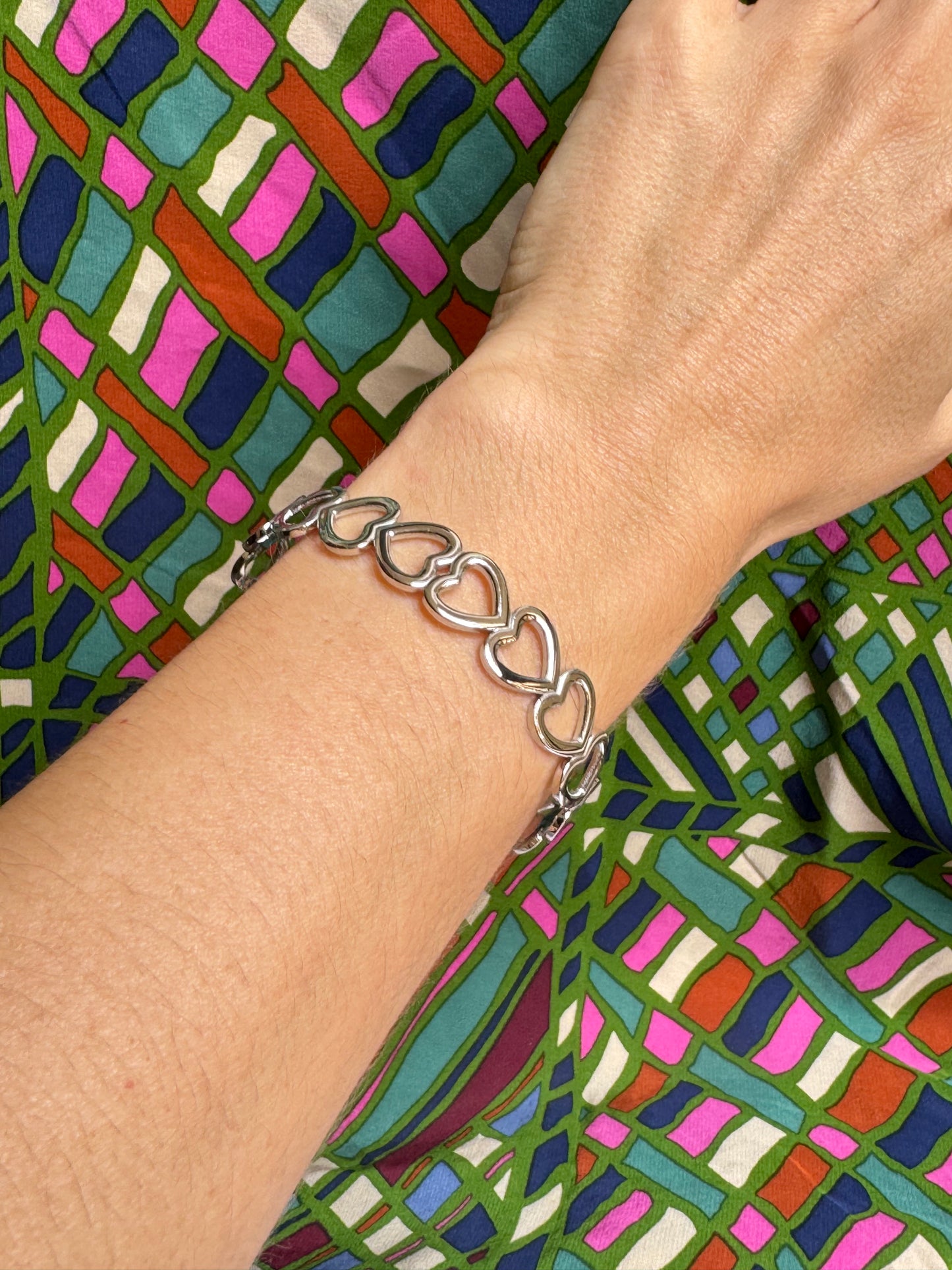 Steel bracelet hearts