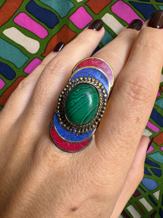 Nepalese mosaic ring