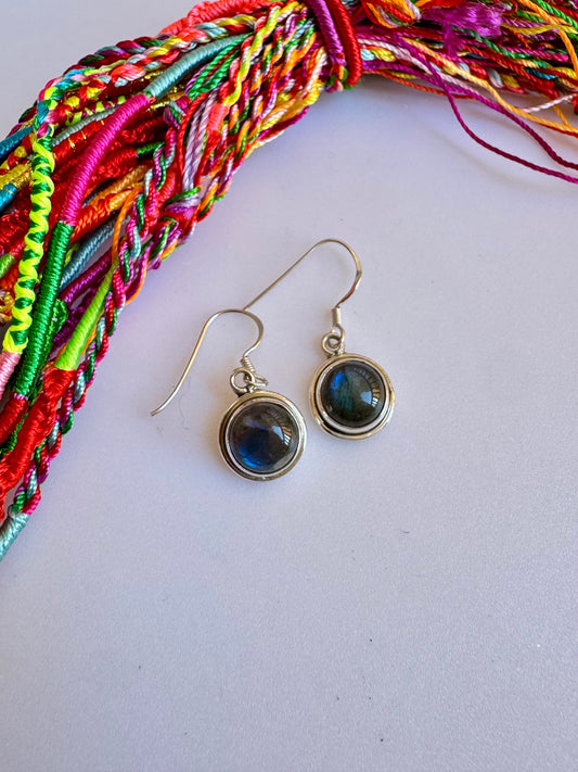 925 silver labradorite earrings D12