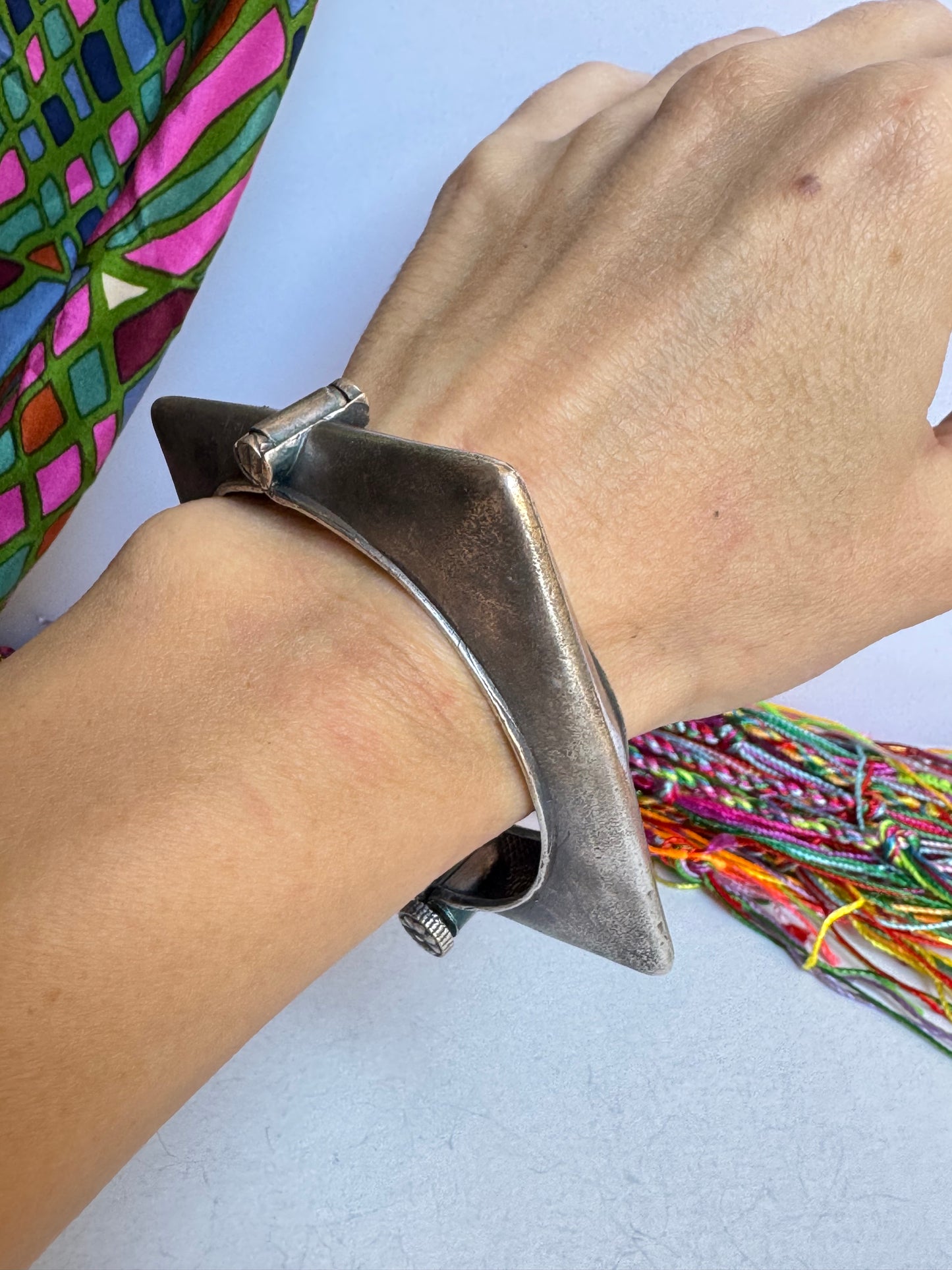 Bracciale bangle argentato