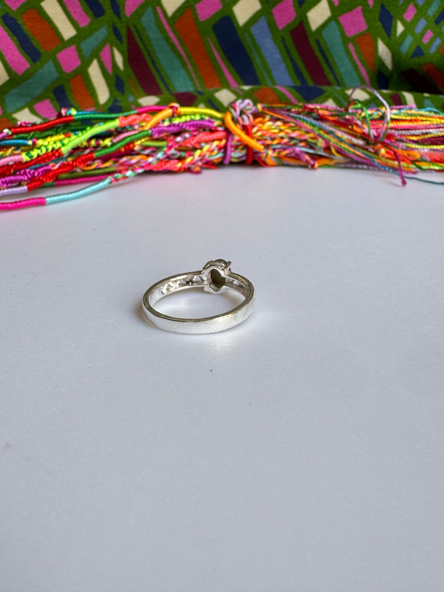 925 silver tourmaline ring size 19 - TA46