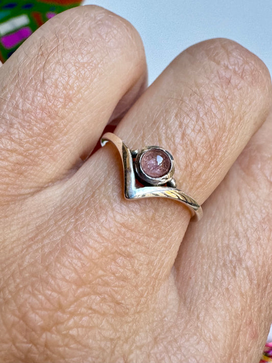 Anello argento 925 tormalina misura 14/15 - 22WE