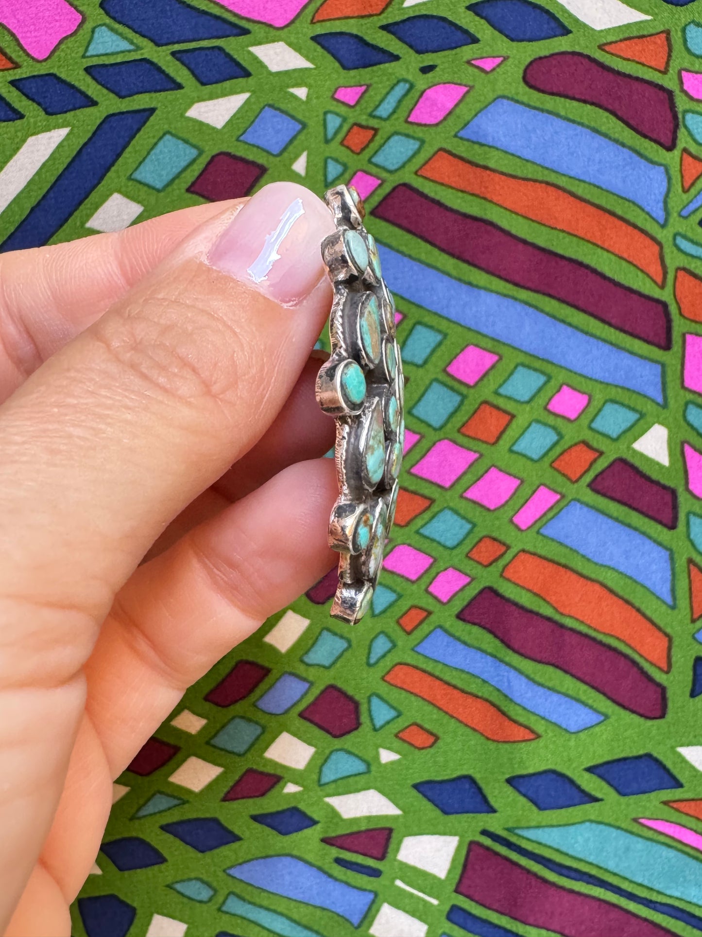 925 silver turquoise pendant F11