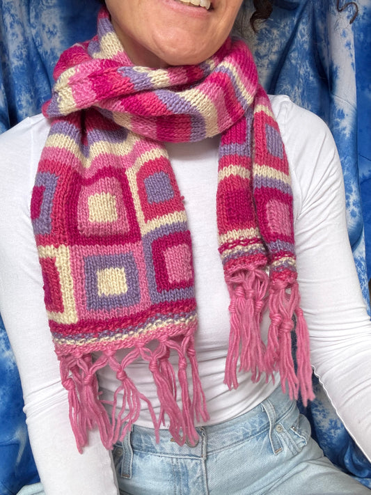 Sciarpa Nepal lana fucsia