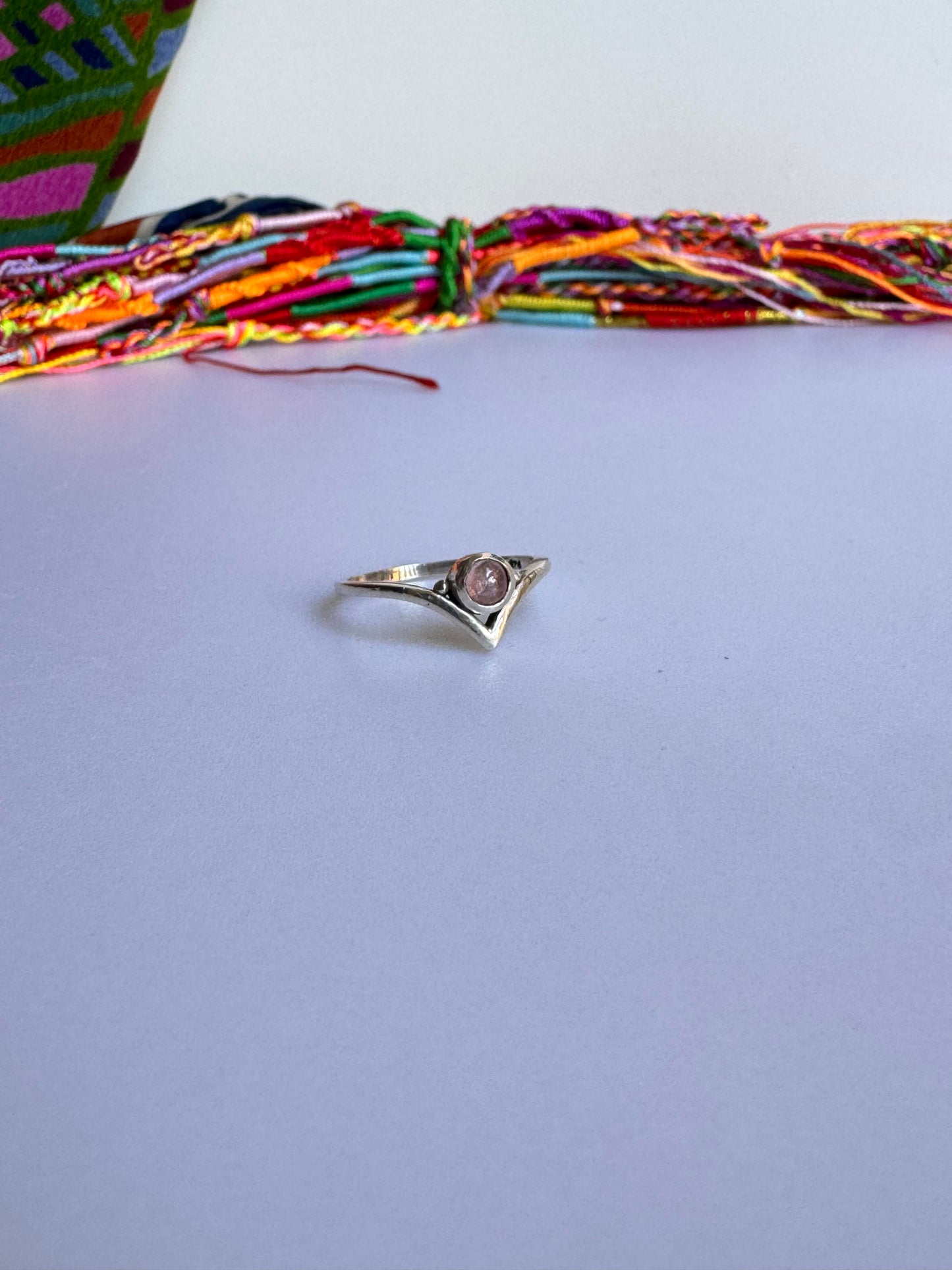 Anello argento 925 tormalina misura 14/15 - 22WE