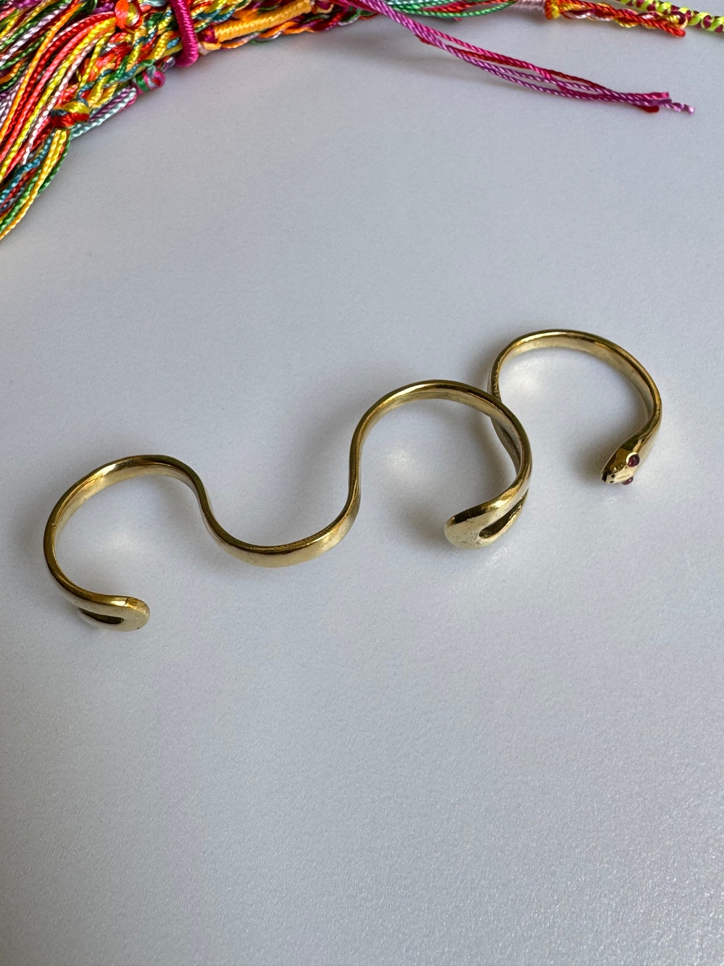 Anello boho dorato serpente