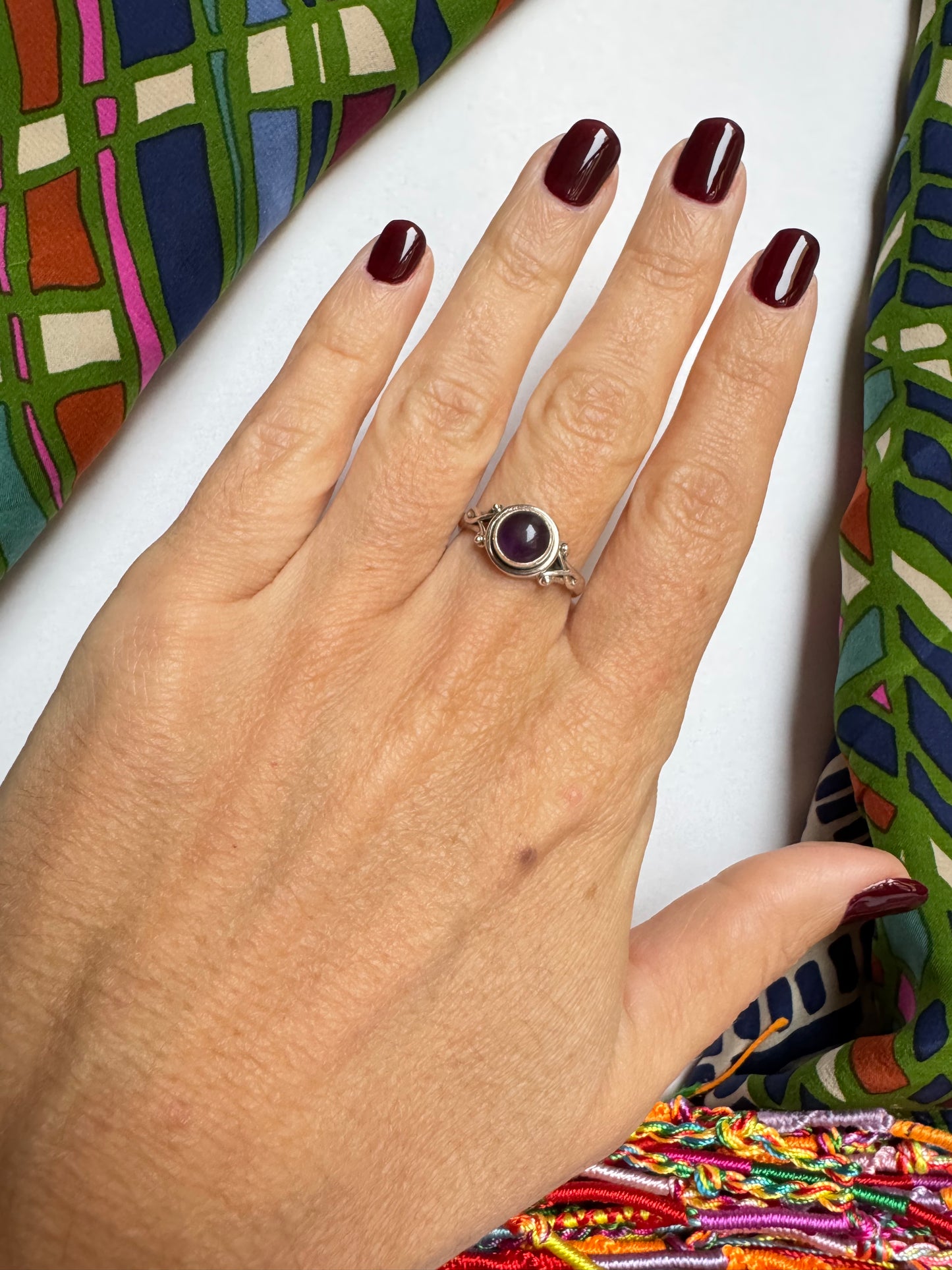 Anello argento 925 ametista misura 17 - 4AME