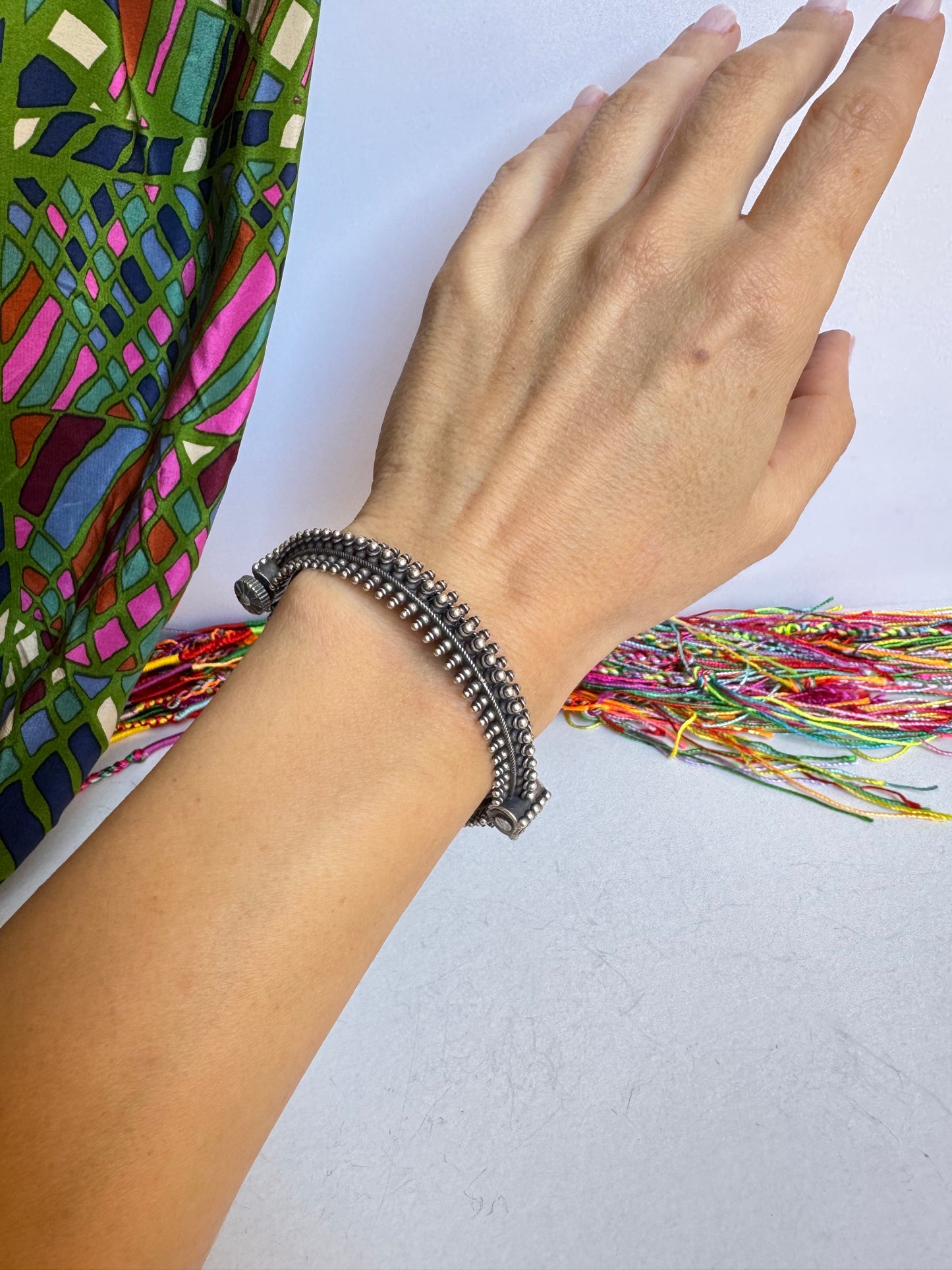 Bracciale bangle argentato