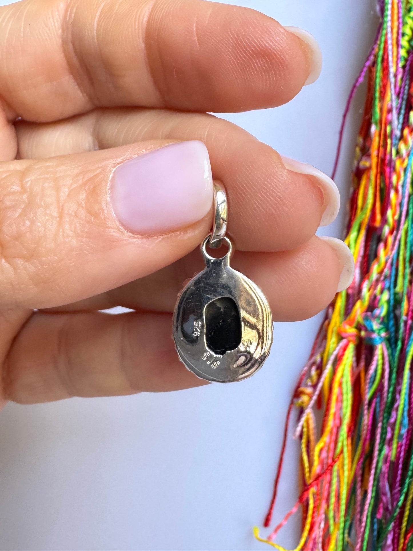 Ciondolo argento 925 onice nero V9