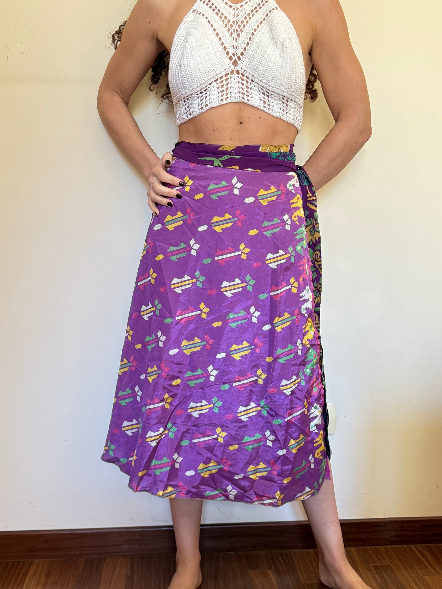 Curvy double-sided wheel 160cm wrap skirt 34CU