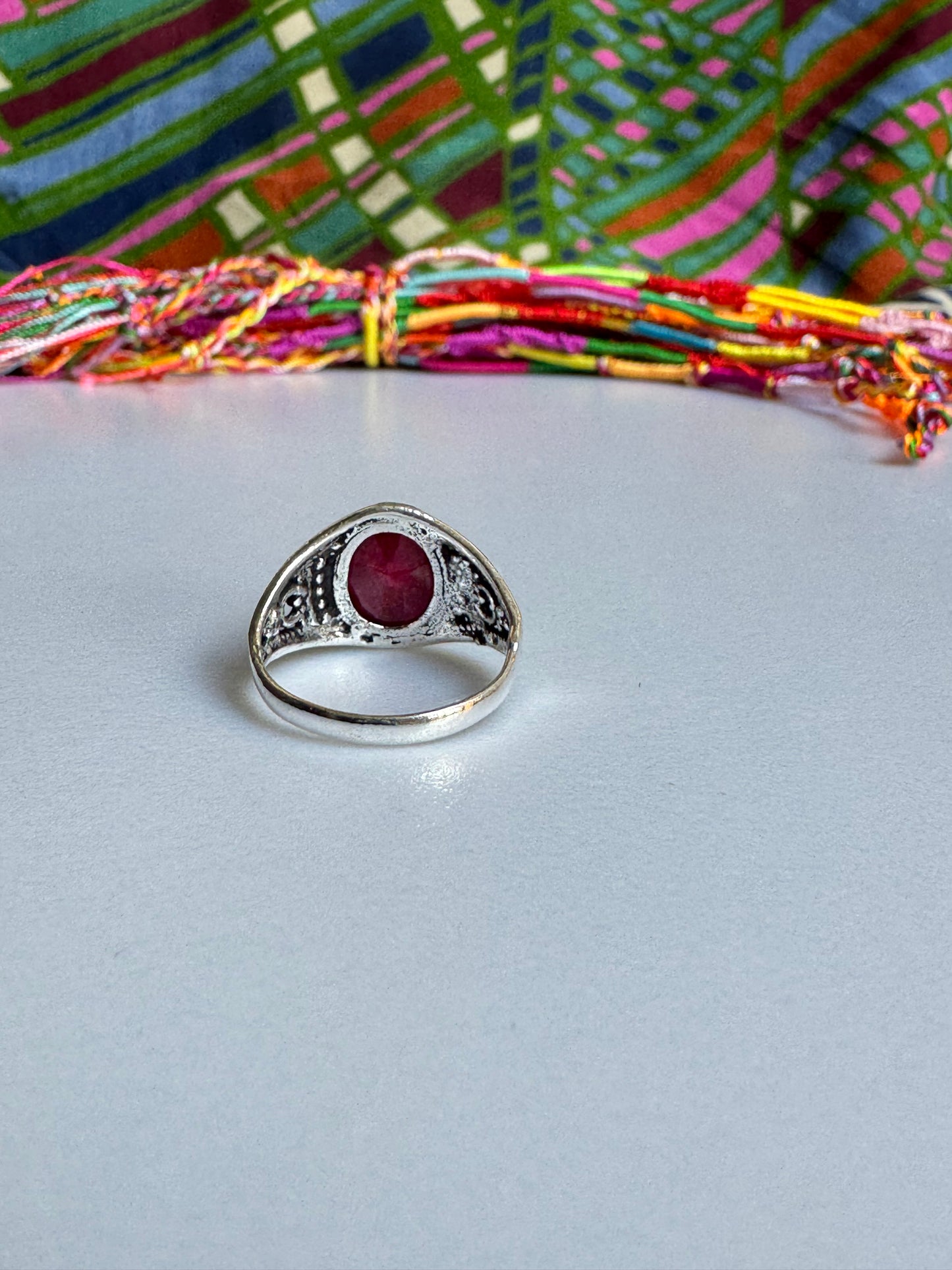 Ring silver925 ruby ​​root E88