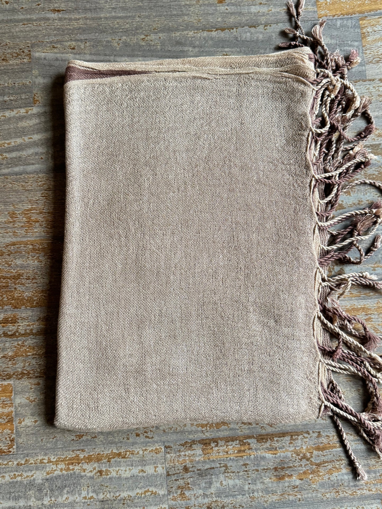 Pashmina scarf India beige