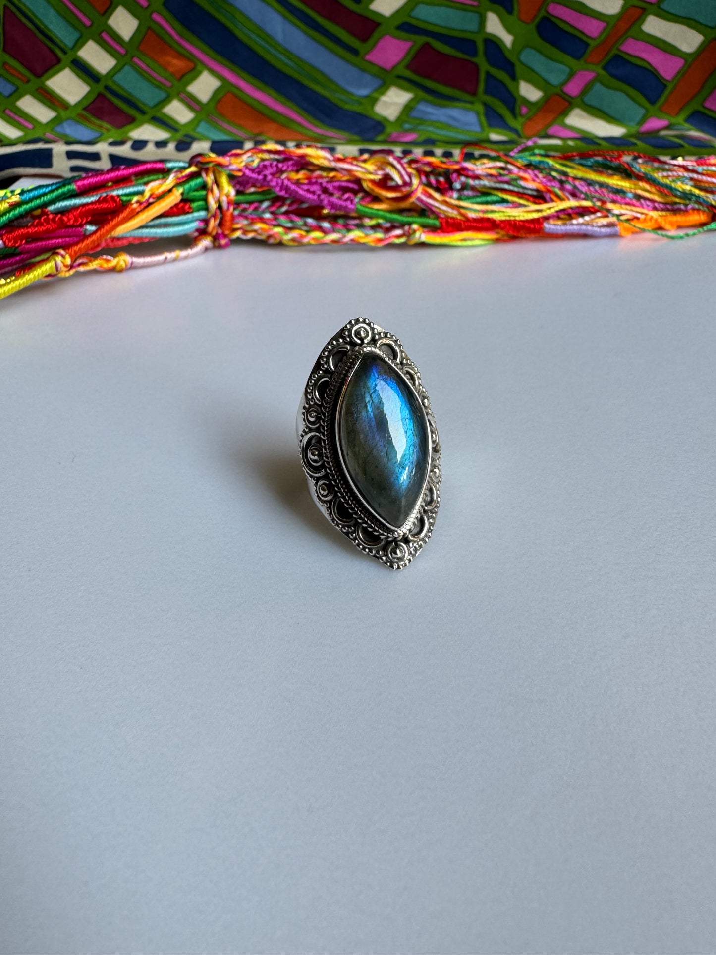 Labradorite Silver Ring Z39