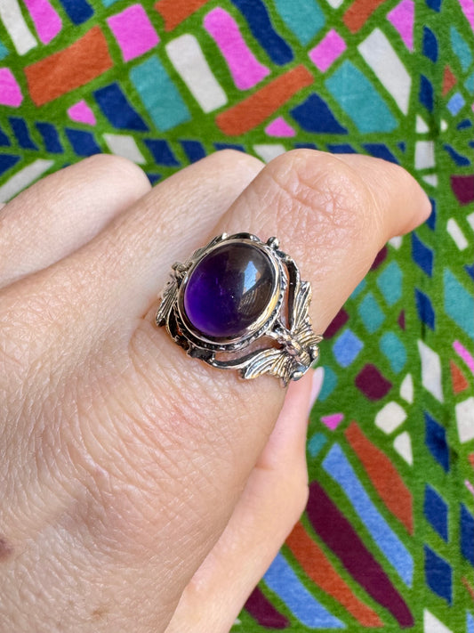 Amethyst-Silberring Größe 19 - F74