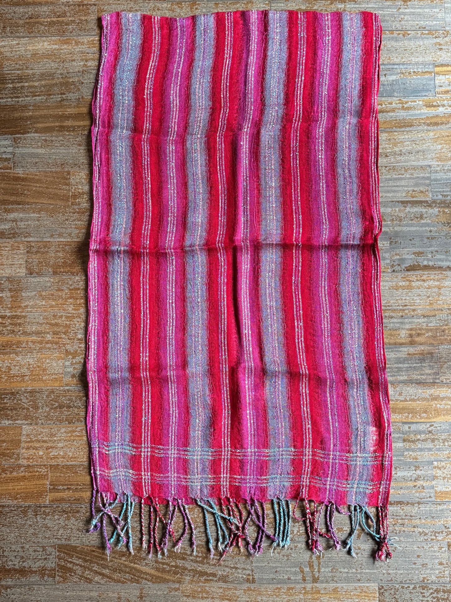 Pashmina scarf stole India fuchsia