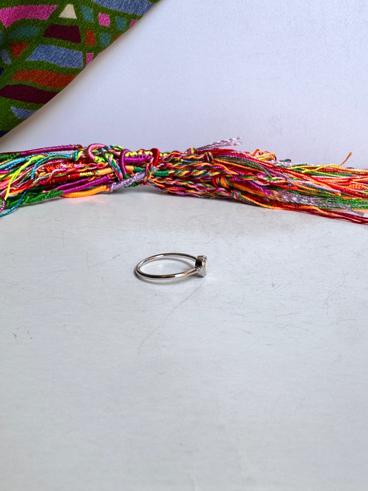 Anello argento 925 opale bianca misura 17 3OP