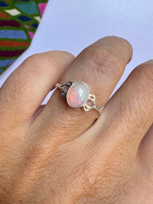 Anello argento 925 opale misura 14 24OP