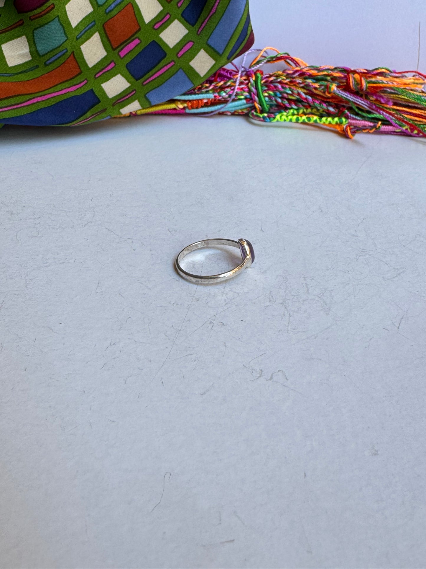 Anello argento 925 ametista misura 16 - 12WE