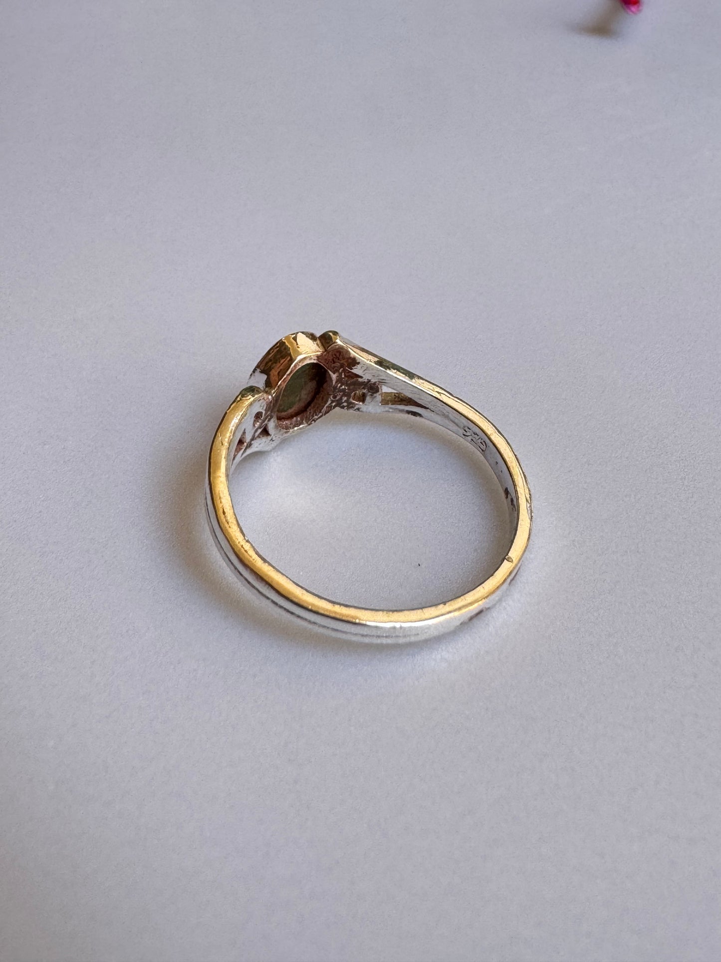 925 Silber Turmalin Ring Größe 17 - TA26