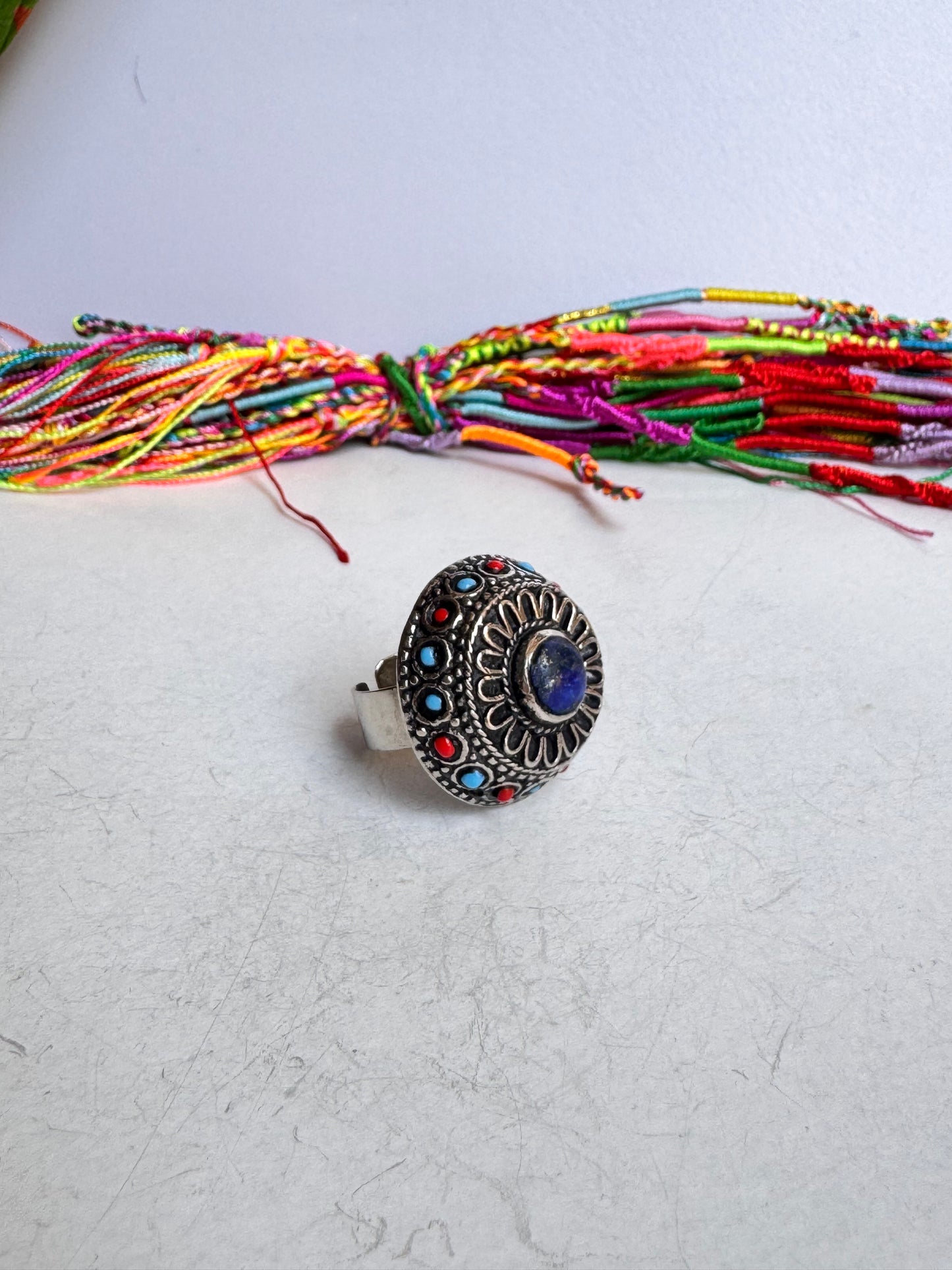 Anello vintage lapis misura 18/19 regolabile
