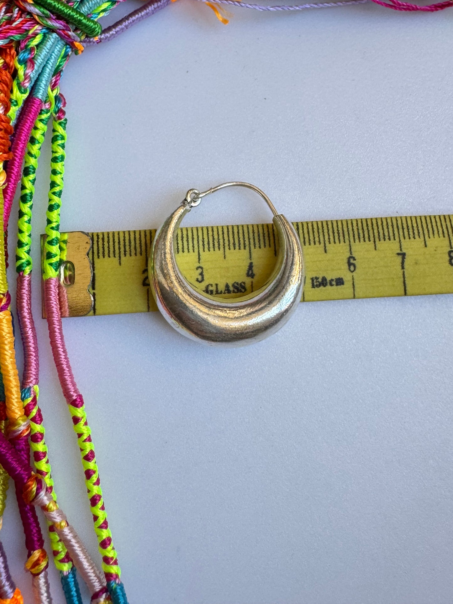 Large Domed Silver Boho Earrings