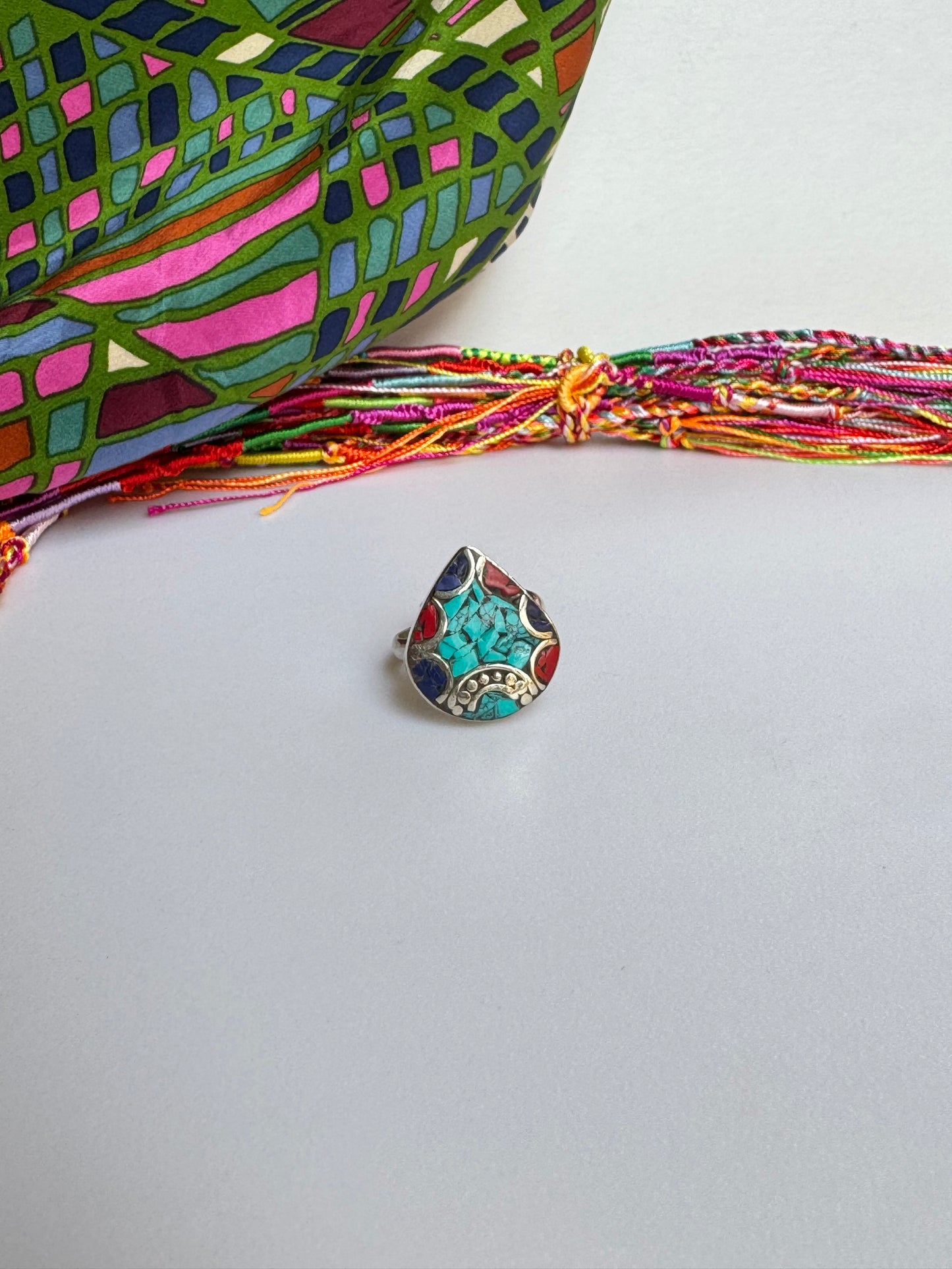 Anello nepalese mosaico