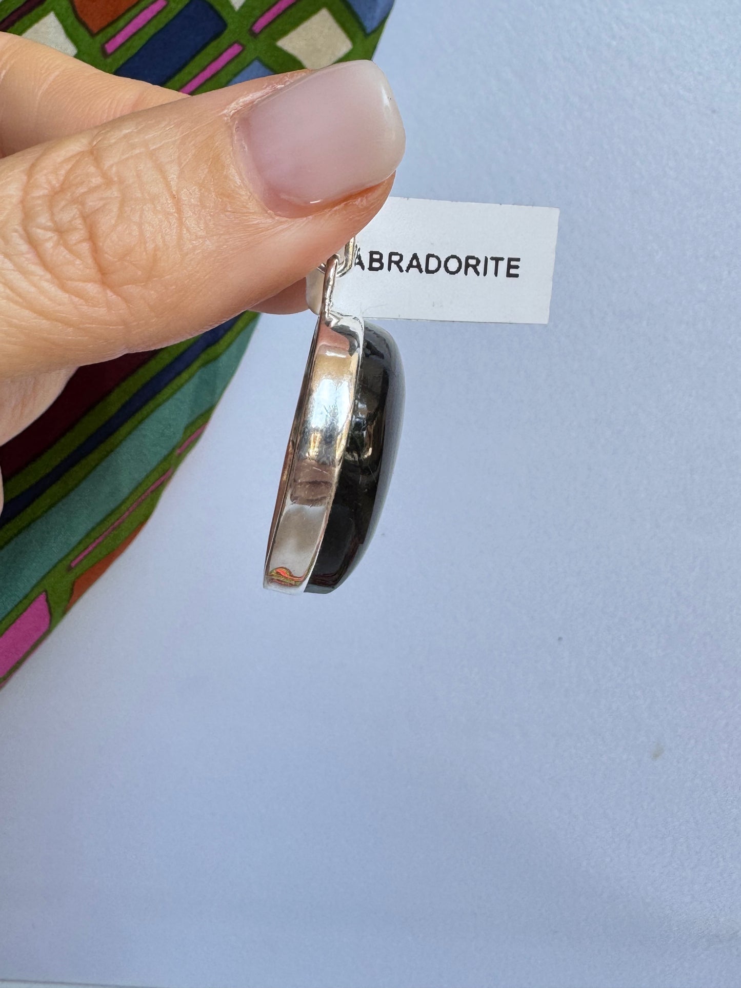 Ciondolo pendente argento 925 labradorite 22K