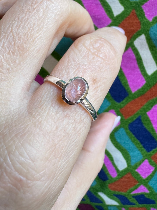 925er Silber Turmalin Ring Größe - TA3