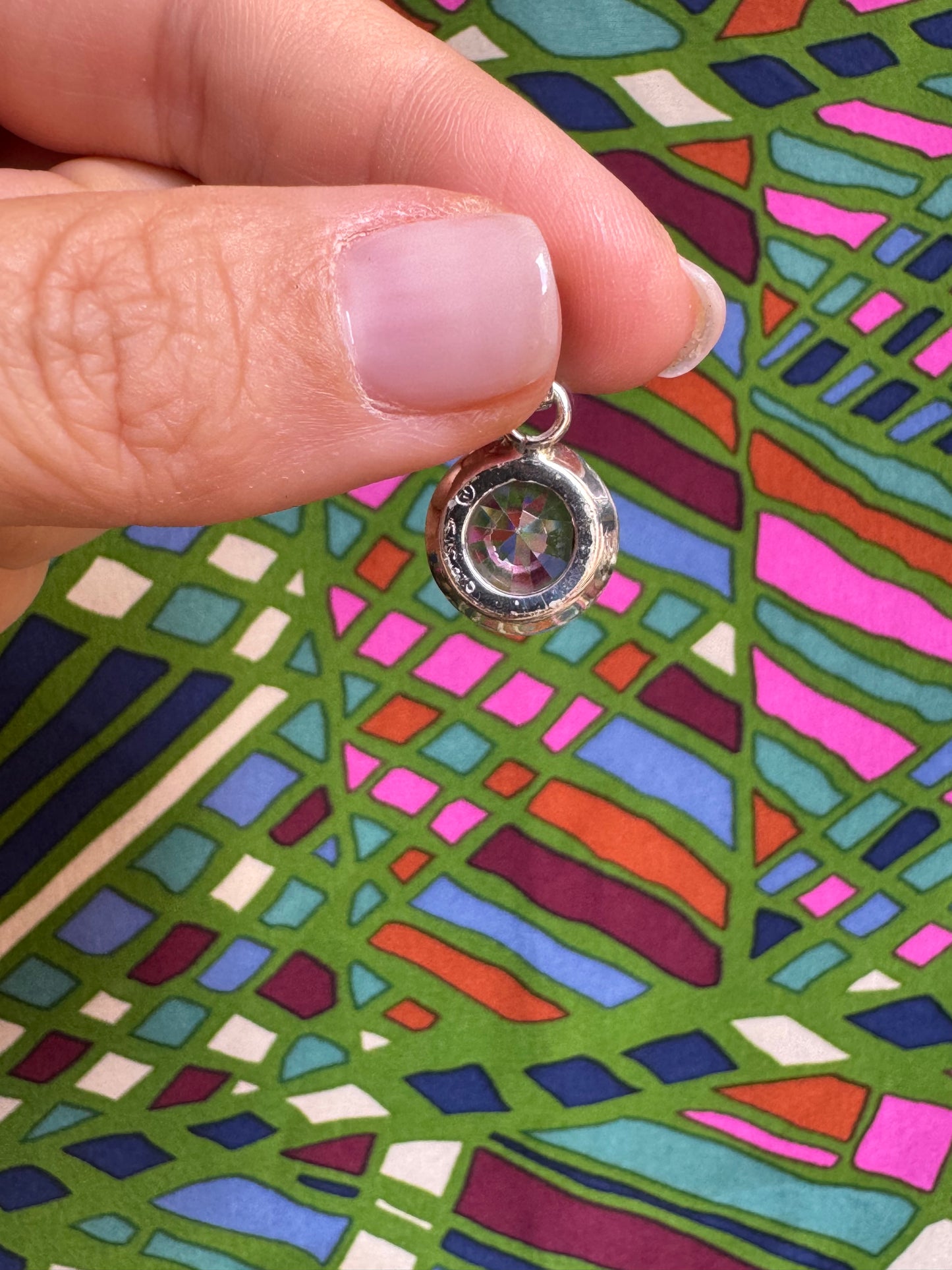 925 silver mystic stone pendant F2