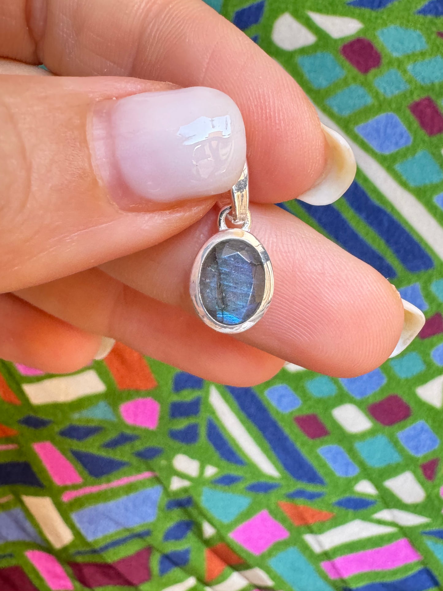 925 silver pendant labradorite C29