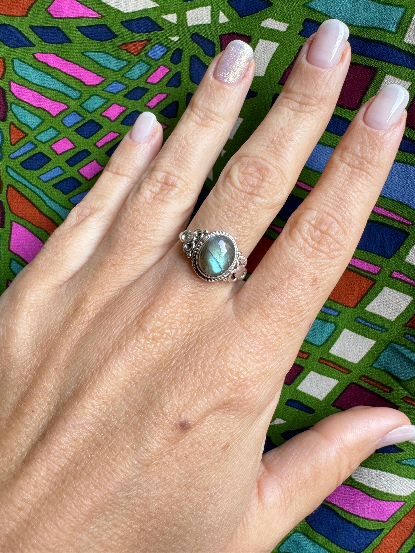 Labradorite Silver Ring Z30