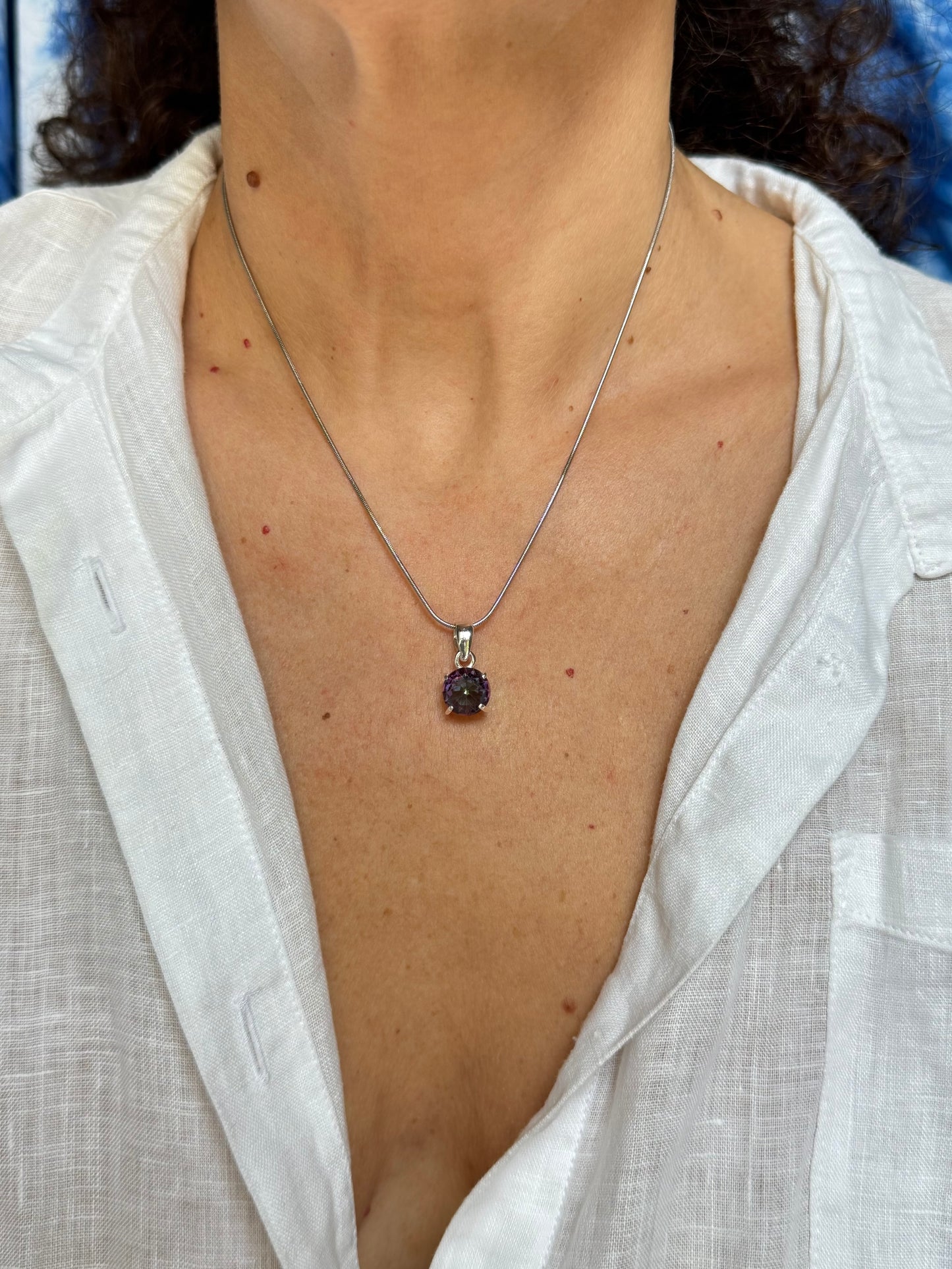 925 silver mystic stone pendant F25