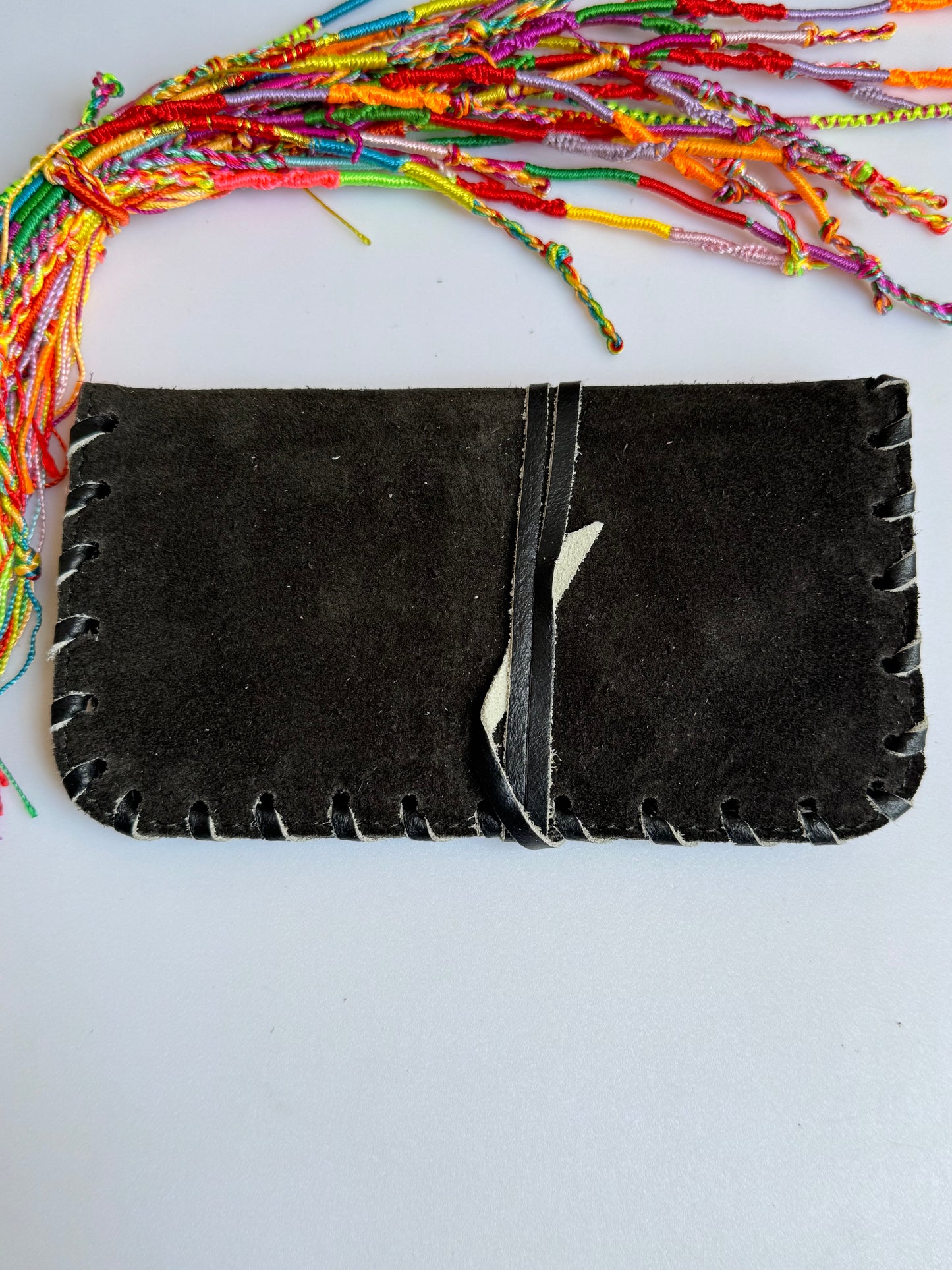 Porta tabacco in pelle 16x9 cm