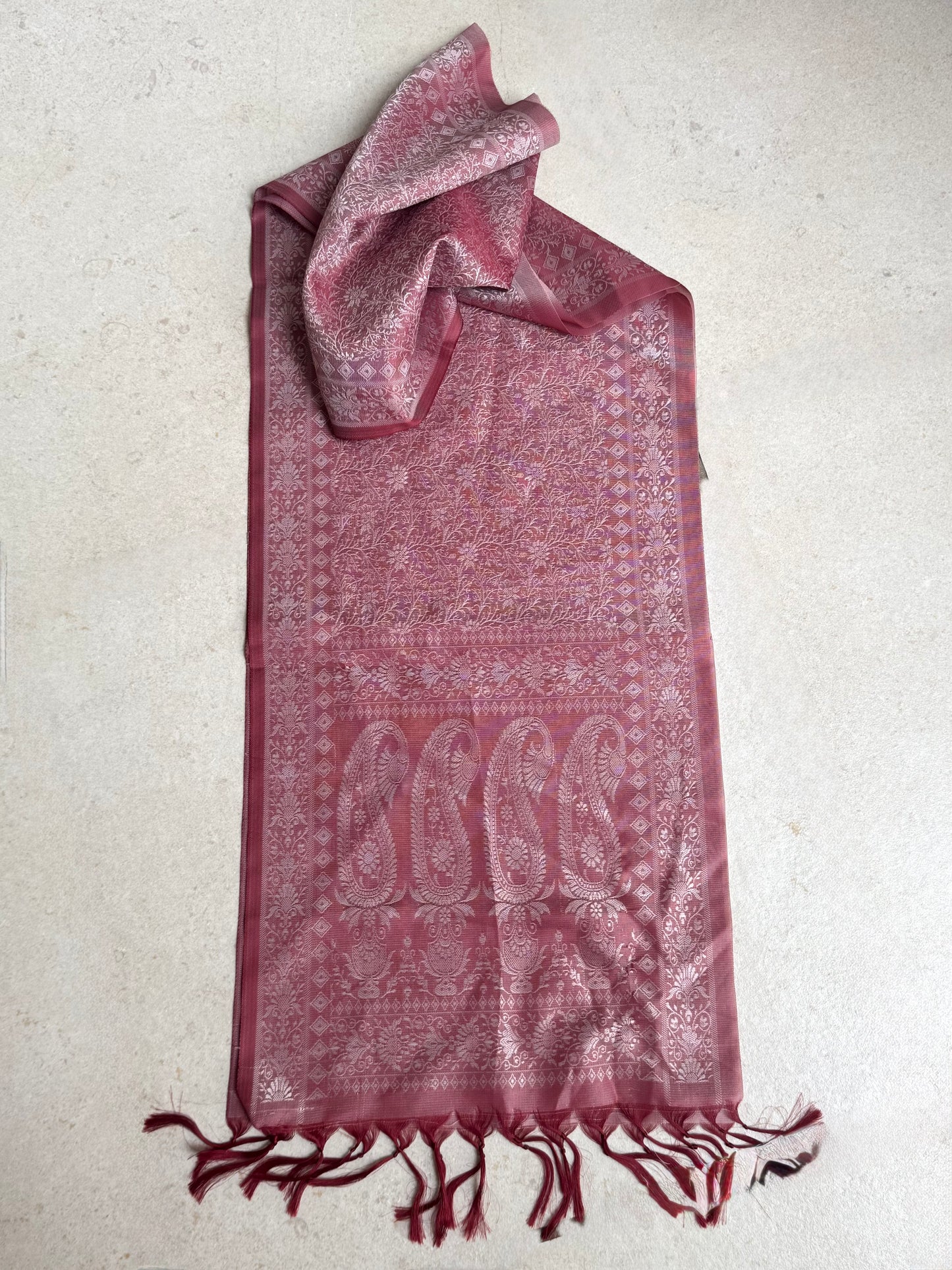 Pashmina stola India rosa