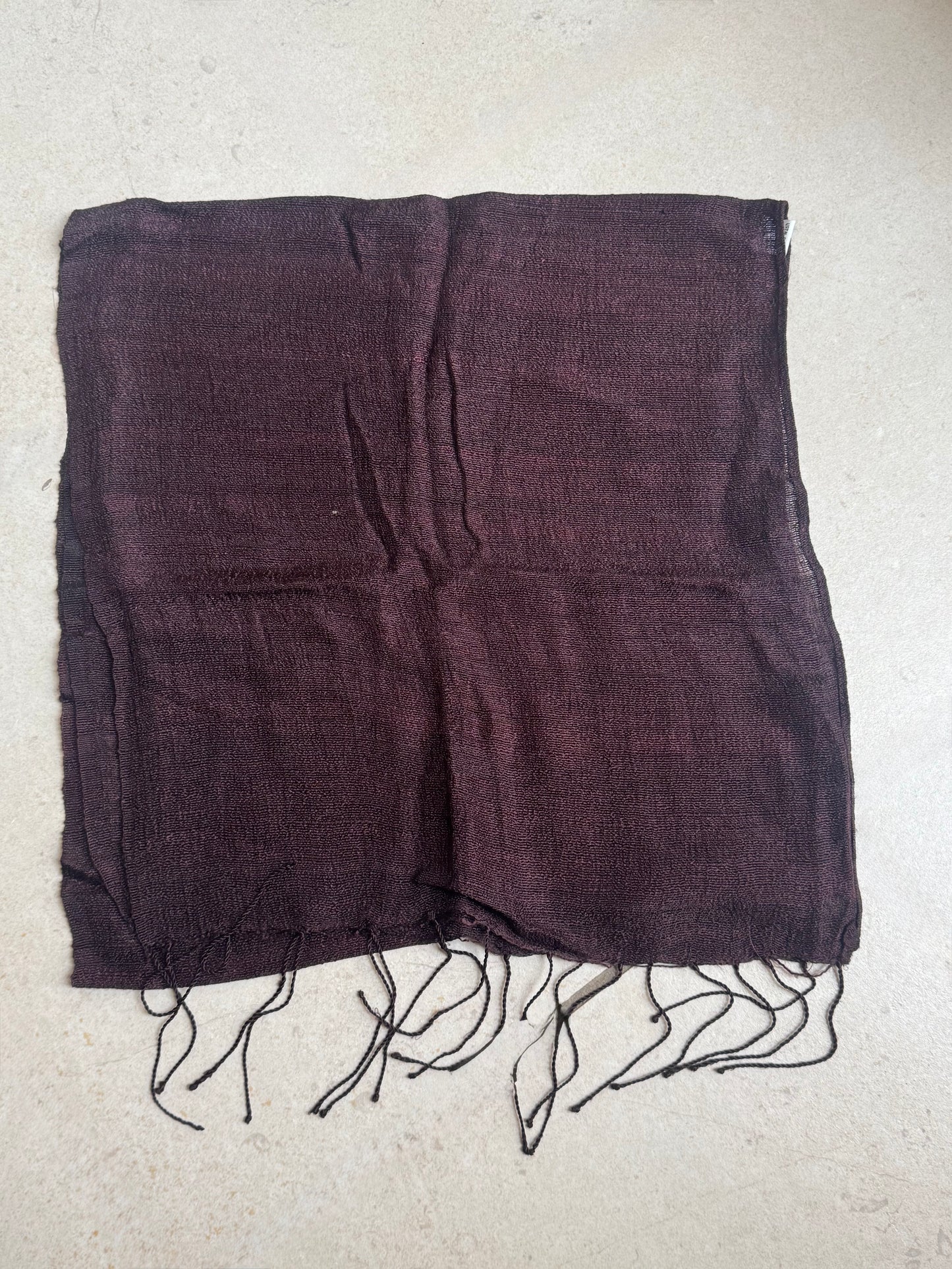 Pashmina sciarpa seta Vietnam marrone