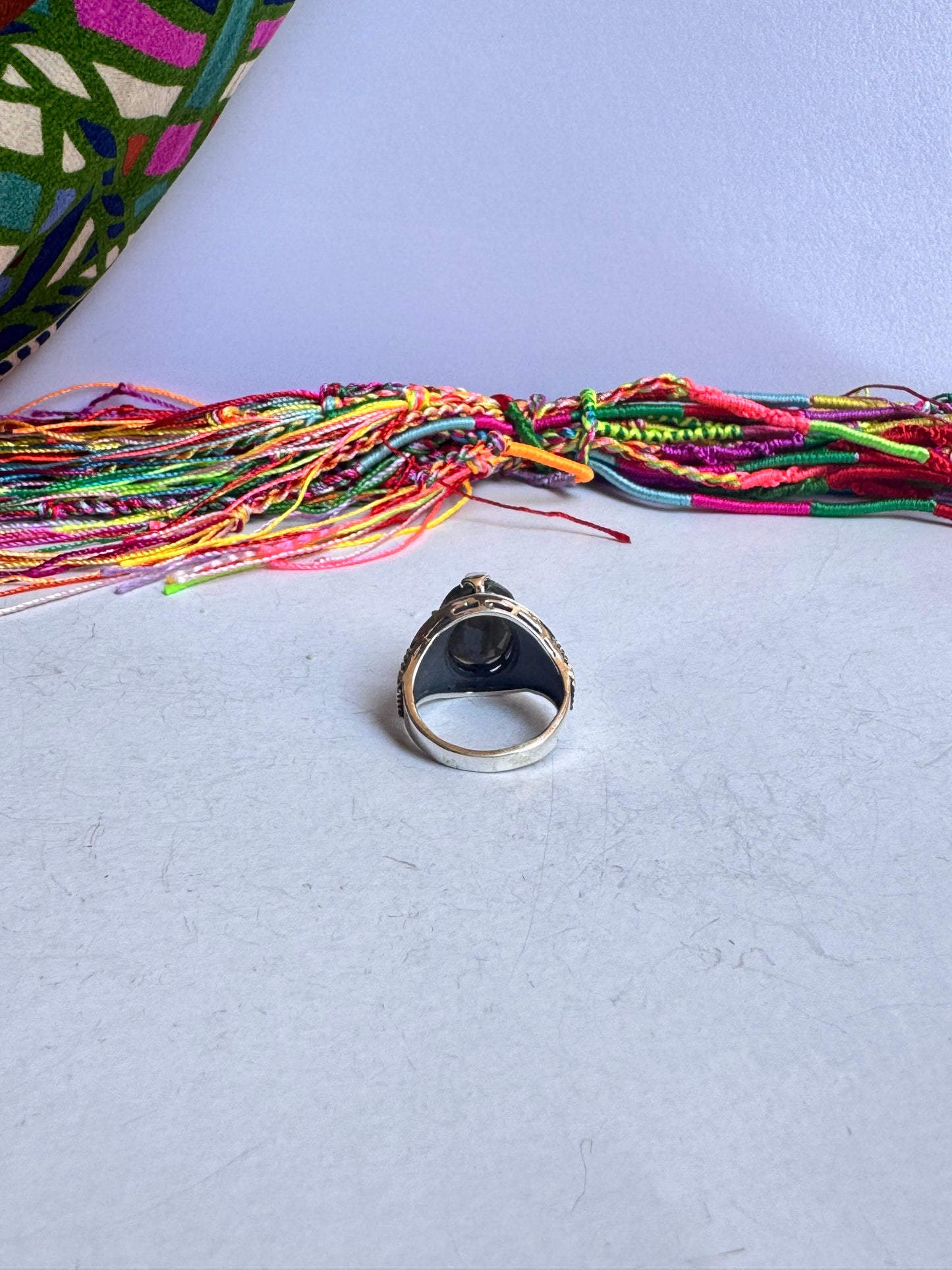 Anello argento 925 labradorite da misura 23 - 21UM