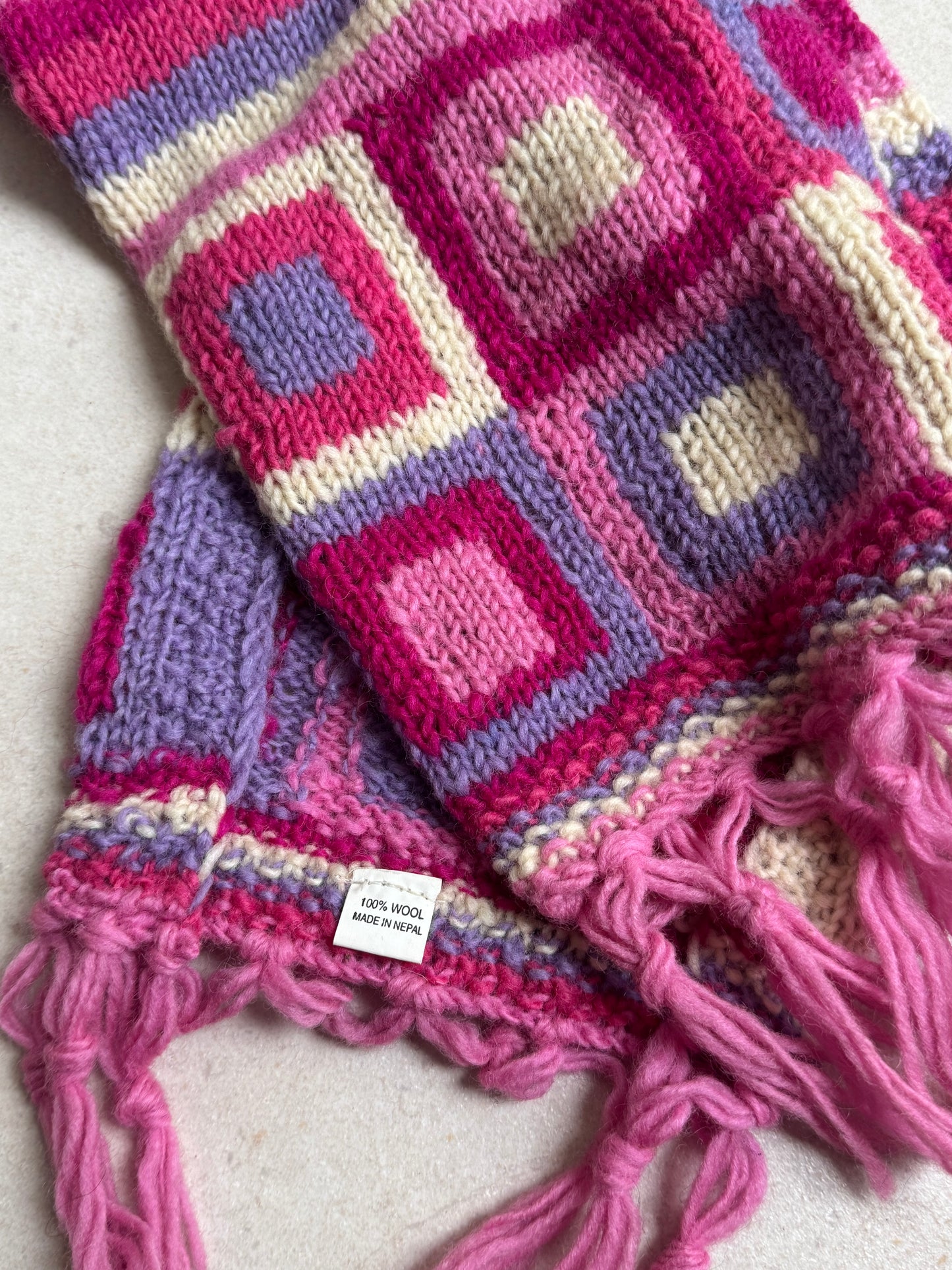 Sciarpa Nepal lana fucsia