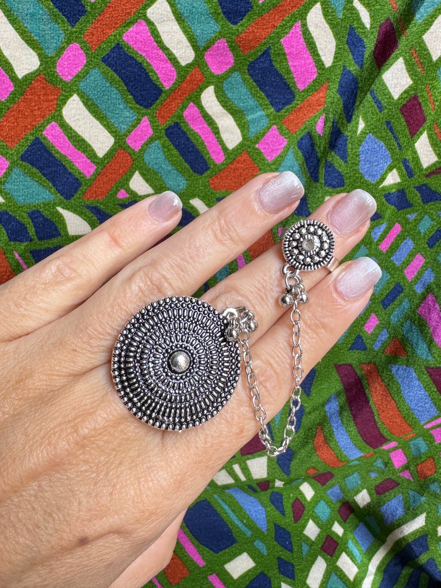 Antique vintage double ring