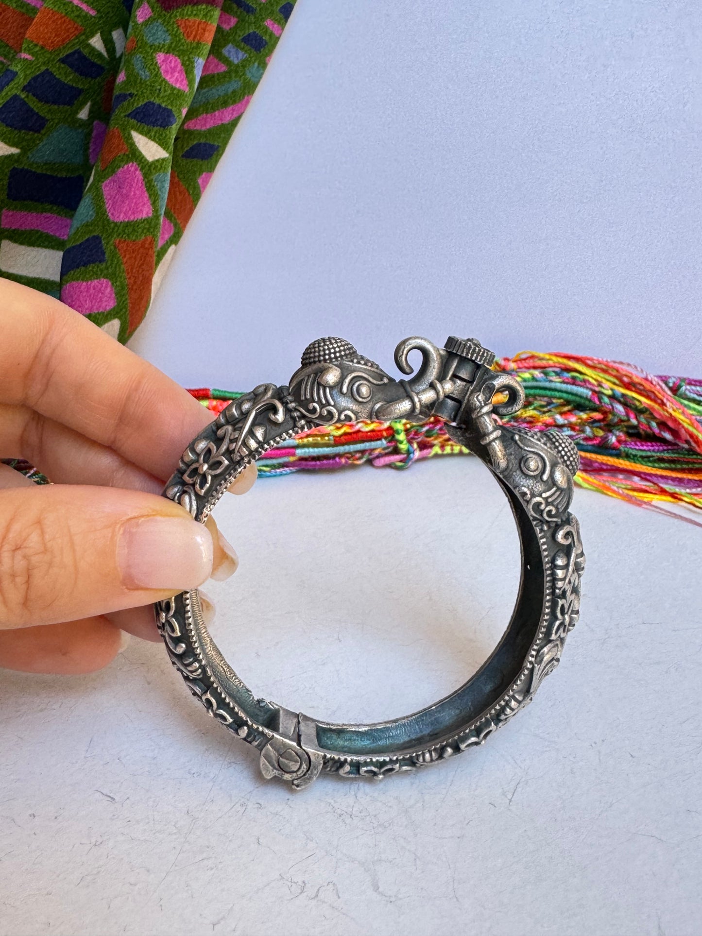 Bracciale bangle argentato