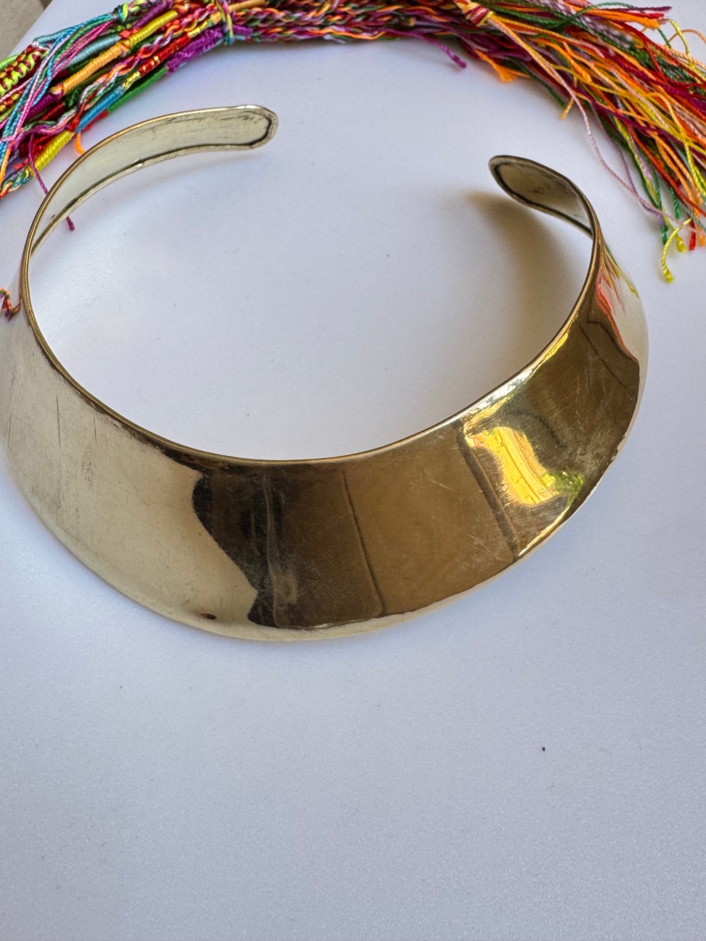 Collarino dorato alto liscio