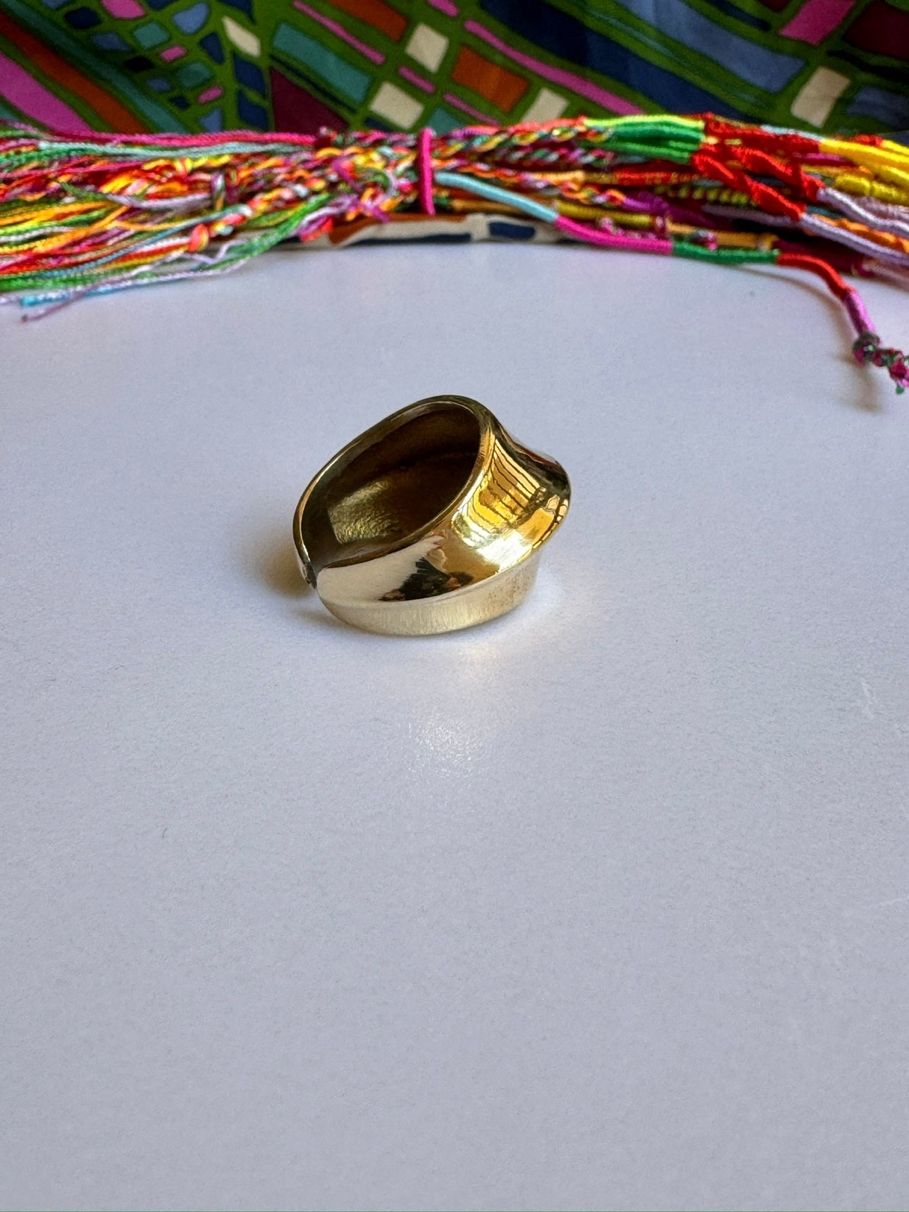 Golden boho ring