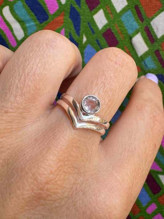 925 Silber Zirkon Ring Größe 16/17 X59