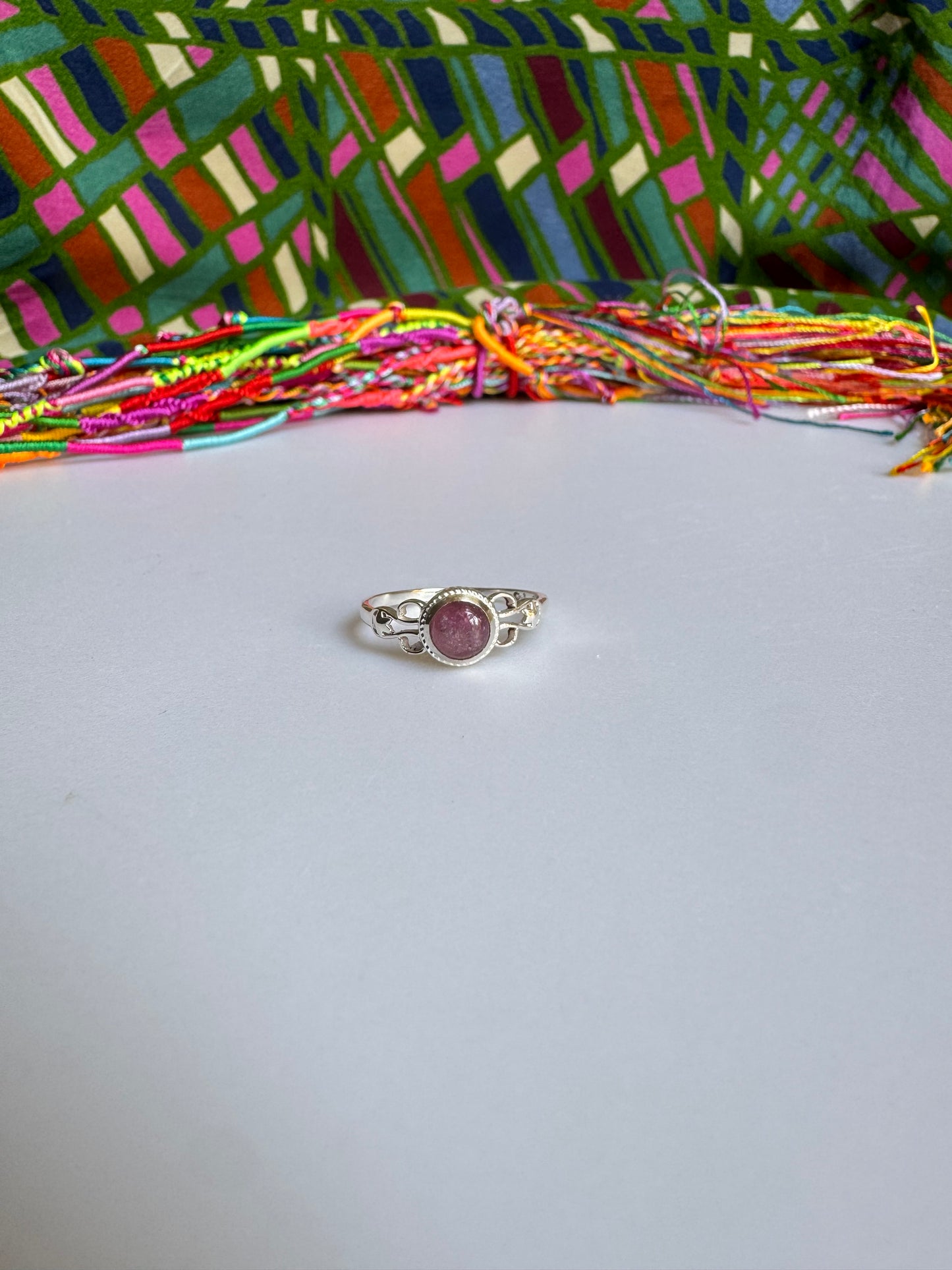 925 silver tourmaline ring size 22 - TA52