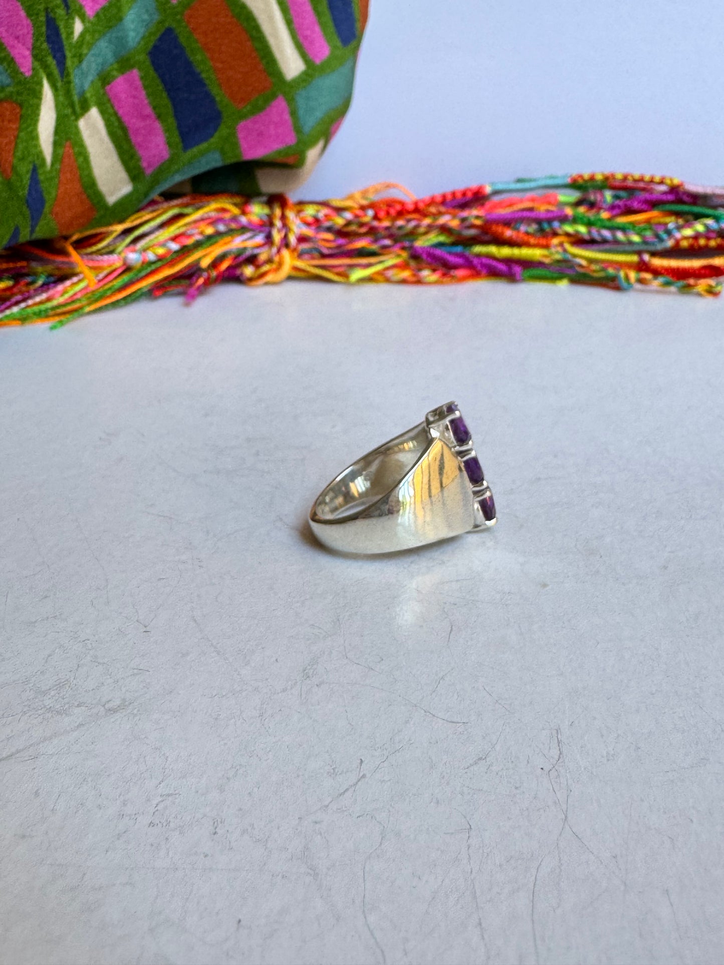 Anello argento 925 ametista misura 16/17 - 24A