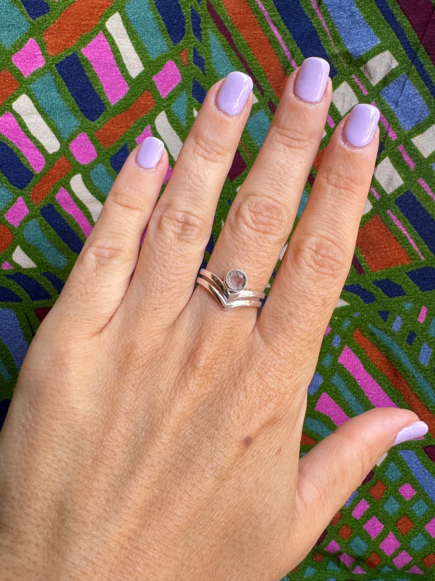 925 Silber Zirkon Ring Größe 16/17 X59