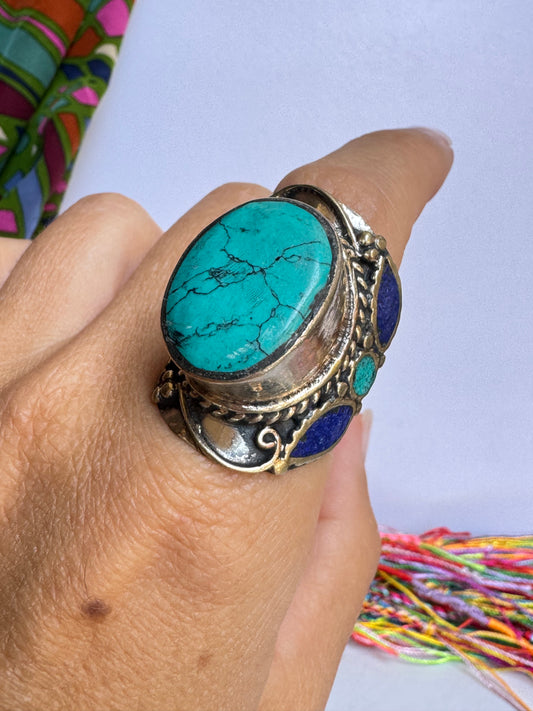 Anello nepalese vintage misura 25