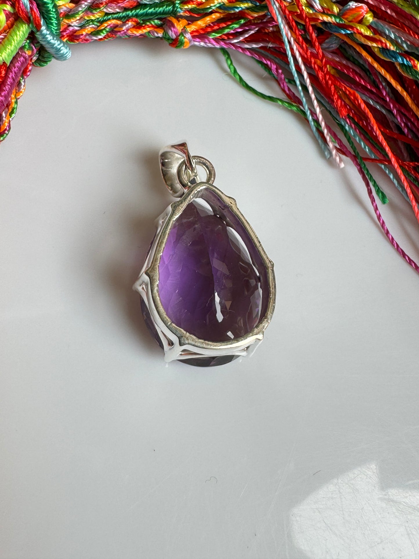 Amethyst 925 silver pendant