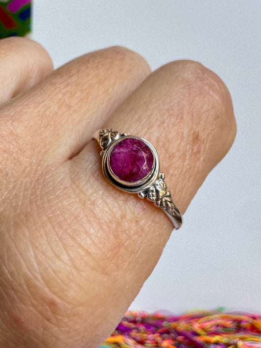 Anello argento 925 radice di rubino misura 22/23 M3